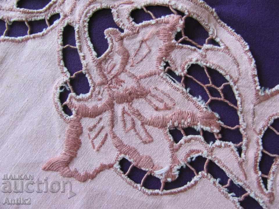 Old Tablecloth, square cut embroidery - 5 Old Tablecloth, square cut embroidery - 5