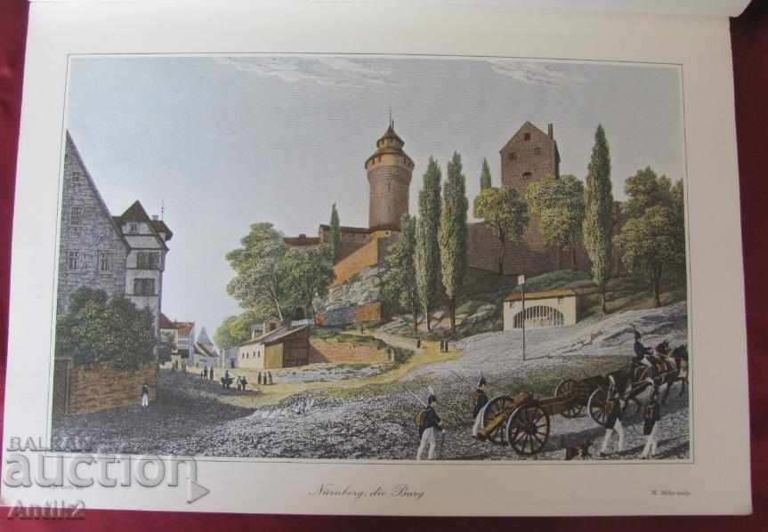 19th Century Album with Colored Lithographs Germany - 5 19th Century Album with Colored Lithographs Germany - 5