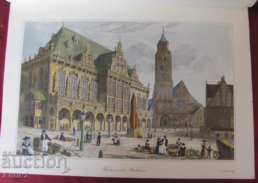 19th Century Album with Colored Lithographs Germany - 6 19th Century Album with Colored Lithographs Germany - 6