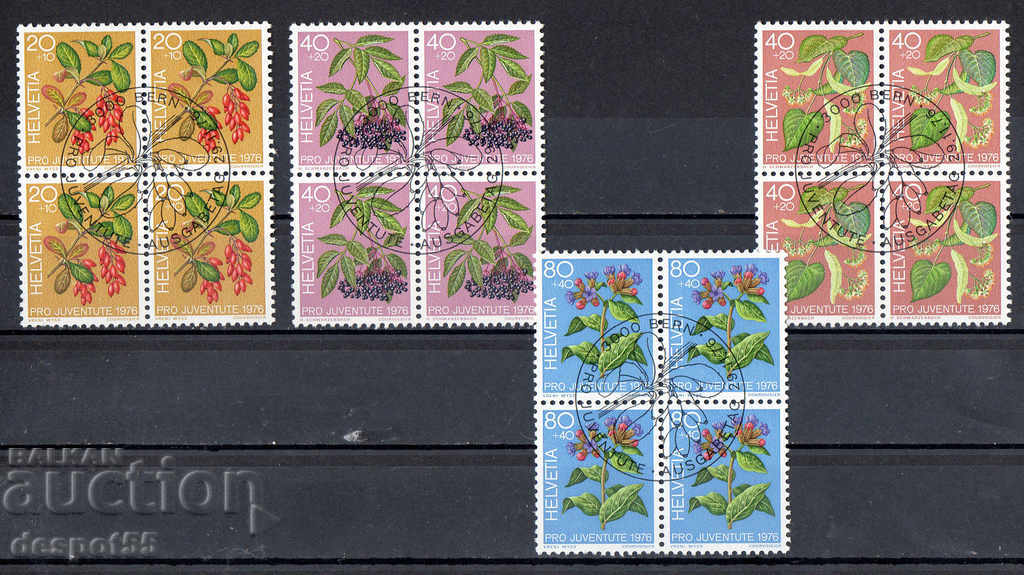 1976. Switzerland. Pro Juventute - Medicinal Plants. Block.