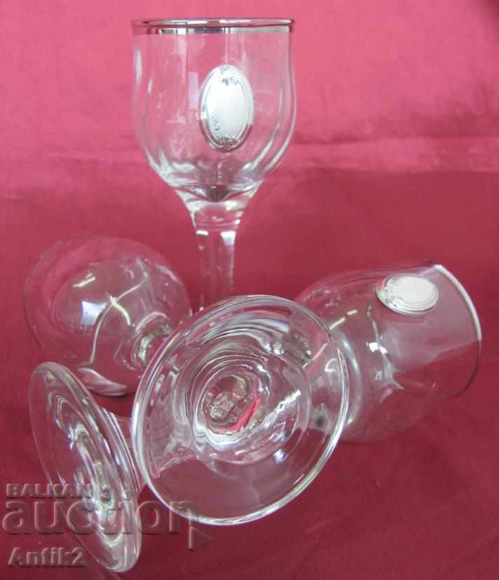 Crystal Glasses 3 pieces GENUINE LEAD CRISTALL - 7 Crystal Glasses 3 pieces GENUINE LEAD CRISTALL - 7