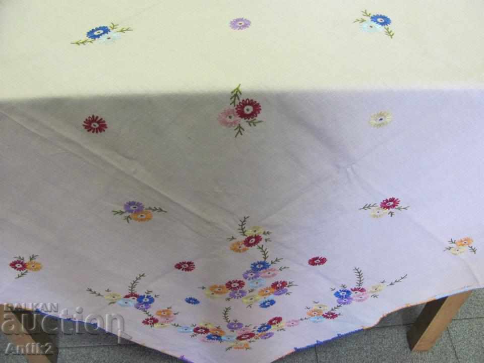 Old hand embroidered large tablecloth with price 65.00 BGN | € 33.23 Old hand embroidered large tablecloth with price 65.00 BGN | € 33.23