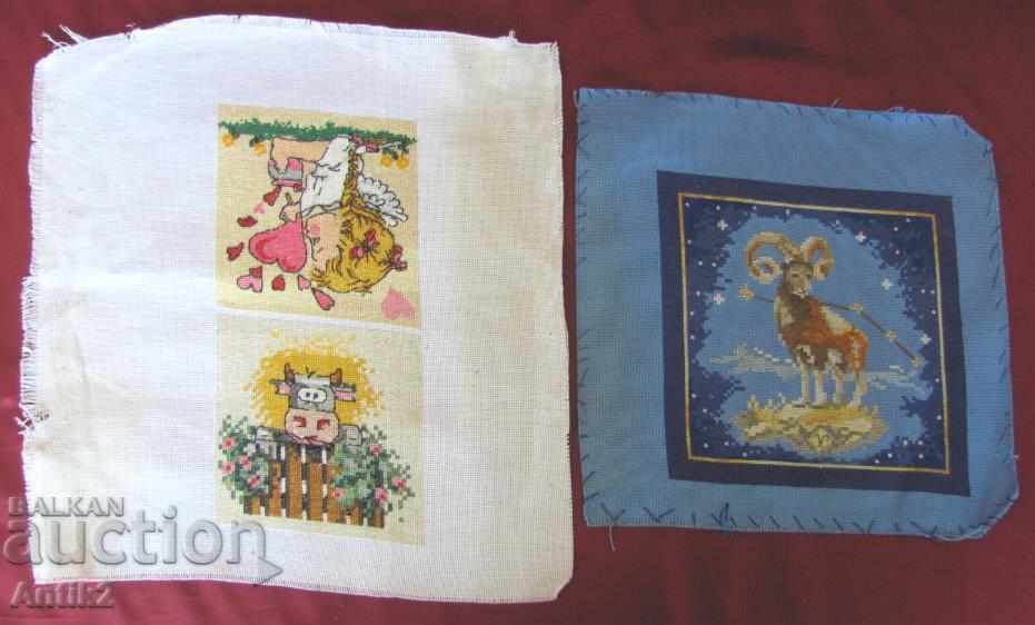 3 Pieces Hand Sewn Tapestries