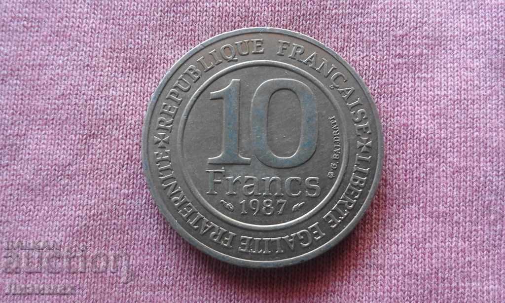 10 φράγκα 1987 Γαλλία - κέρμα επετείου!