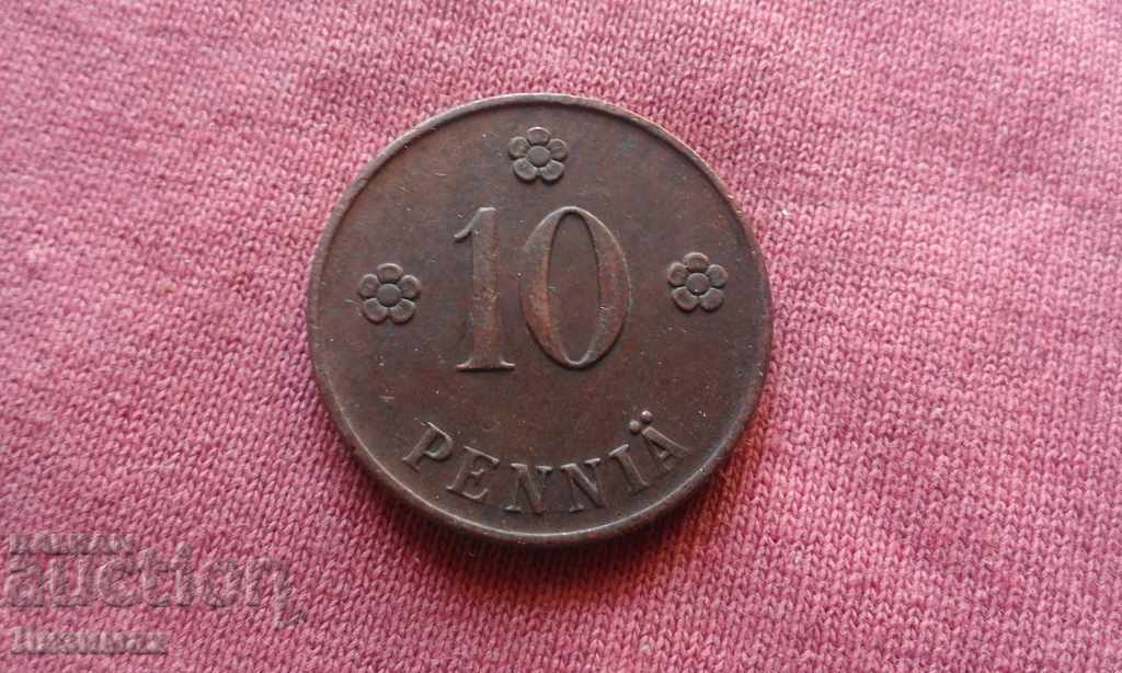 PROMOTION! - 10 pennies 1919 Finland - RARE!
