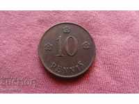 PROMOTION! - 10 penny 1919 Finlanda - RARE!
