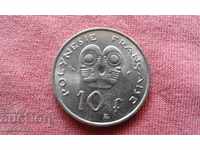 10 Franci 1975 Polinezia Franceză - Monetărie! - RARE!