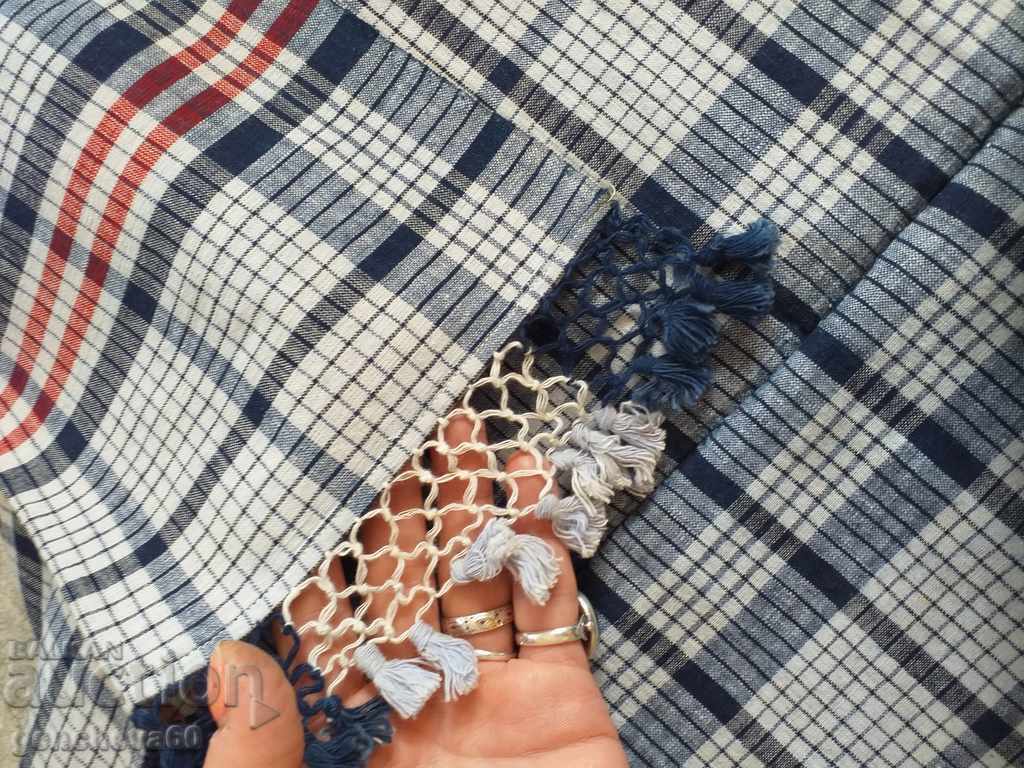 Δημοπρασία Διπλή αγροτική πετσέτα μεσάλ με χειροποίητη δαντέλα