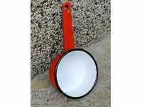 Old small enameled frying pan SOC period