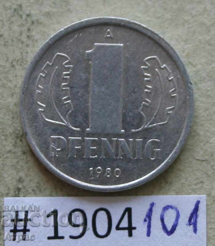 1 pfenig 1980 GDR