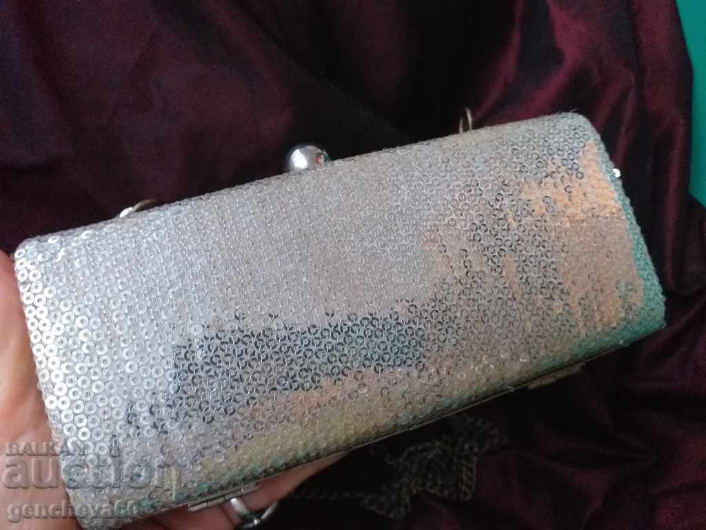 Geanta vintage, poseta cu paiete si margele - 5 Geanta vintage, poseta cu paiete si margele - 5