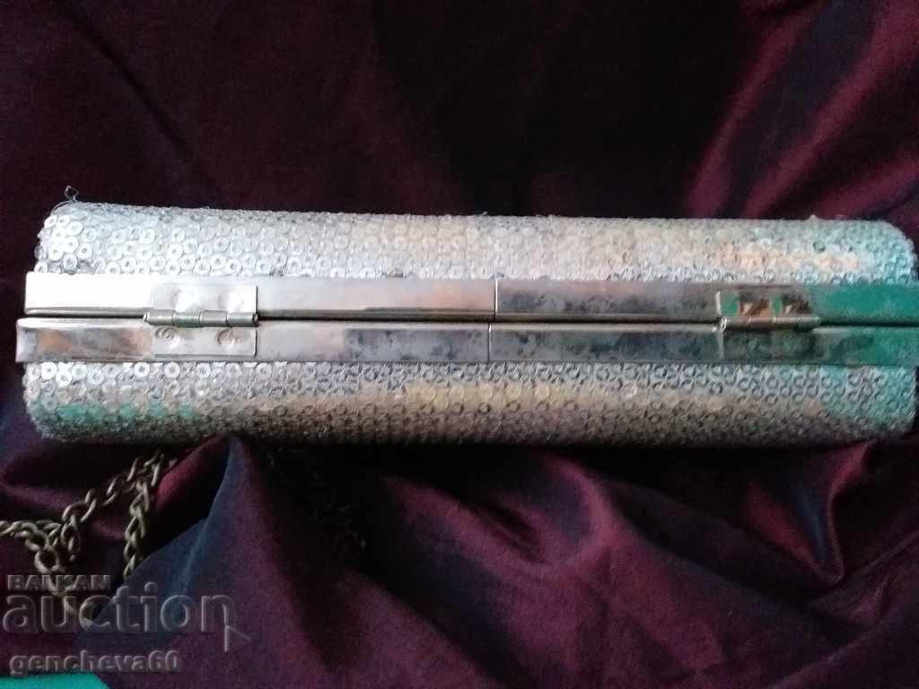 Geanta vintage, poseta cu paiete si margele - 6 Geanta vintage, poseta cu paiete si margele - 6