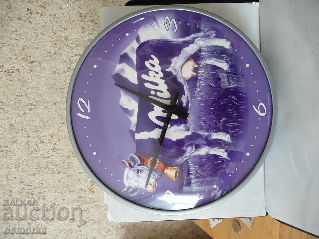 Milka wall clock rare Milka promotional 2008 with price 56.00 BGN | € 28.63 Milka wall clock rare Milka promotional 2008 with price 56.00 BGN | € 28.63