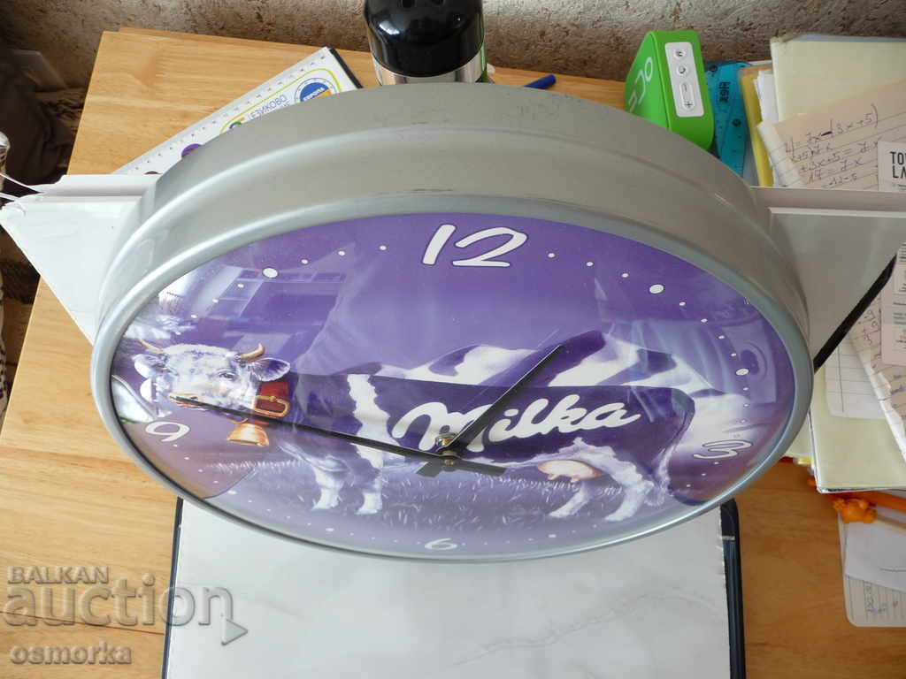 Auction Milka wall clock rare Milka promotional 2008 Auction Milka wall clock rare Milka promotional 2008