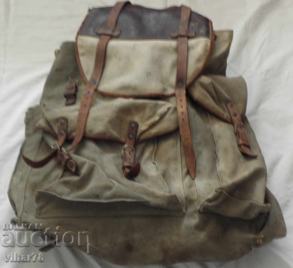 a large military backpack