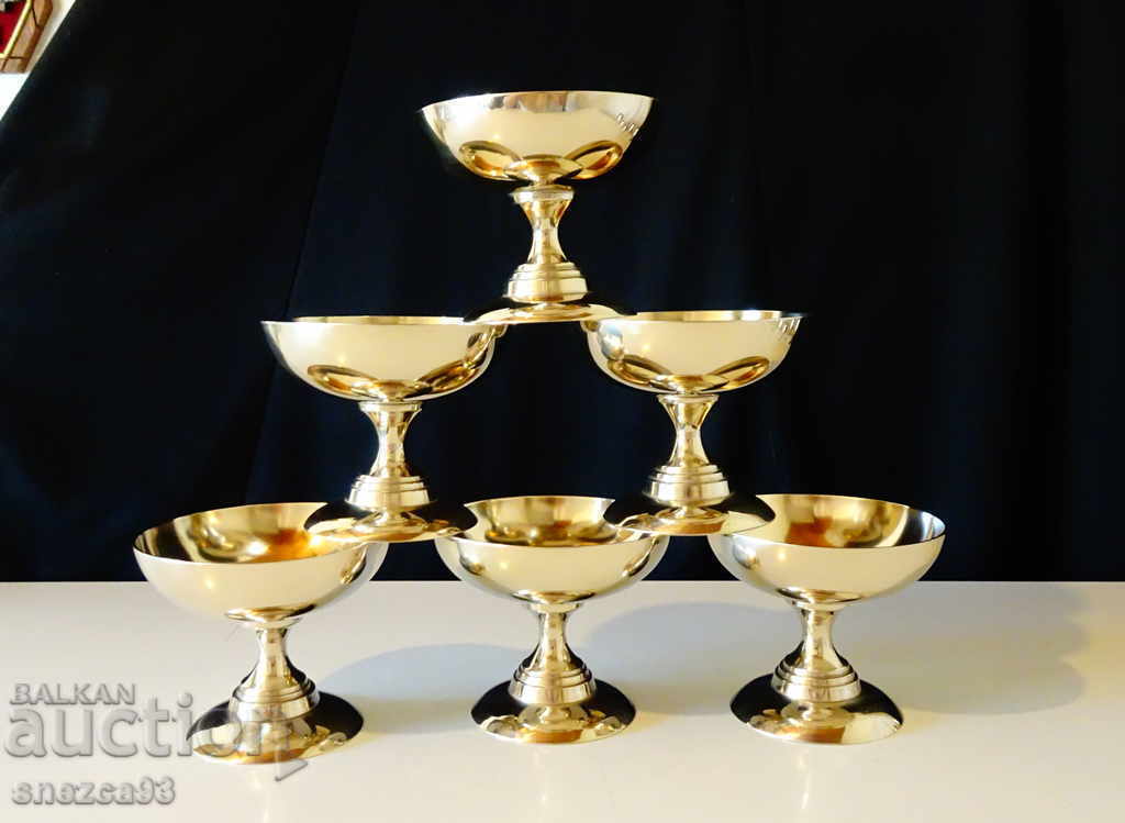 English bronze wine and champagne goblets English bronze wine and champagne goblets