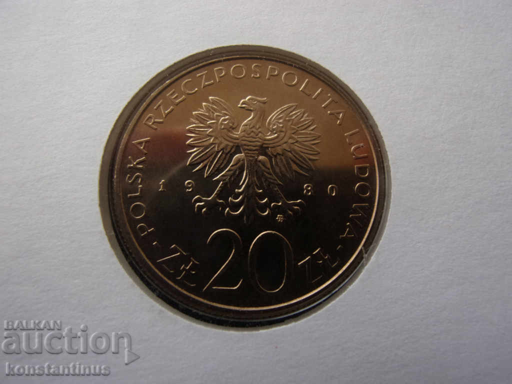 Licitație Polonia 20 Zloty 1980 UNC Rare