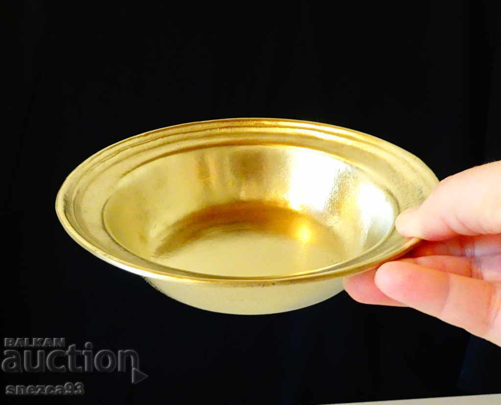 Bronze plate, candy dish, bronze vessel 340 gr