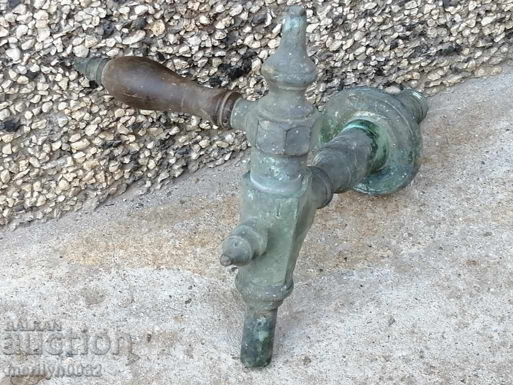 Old bronze beer barrel tap