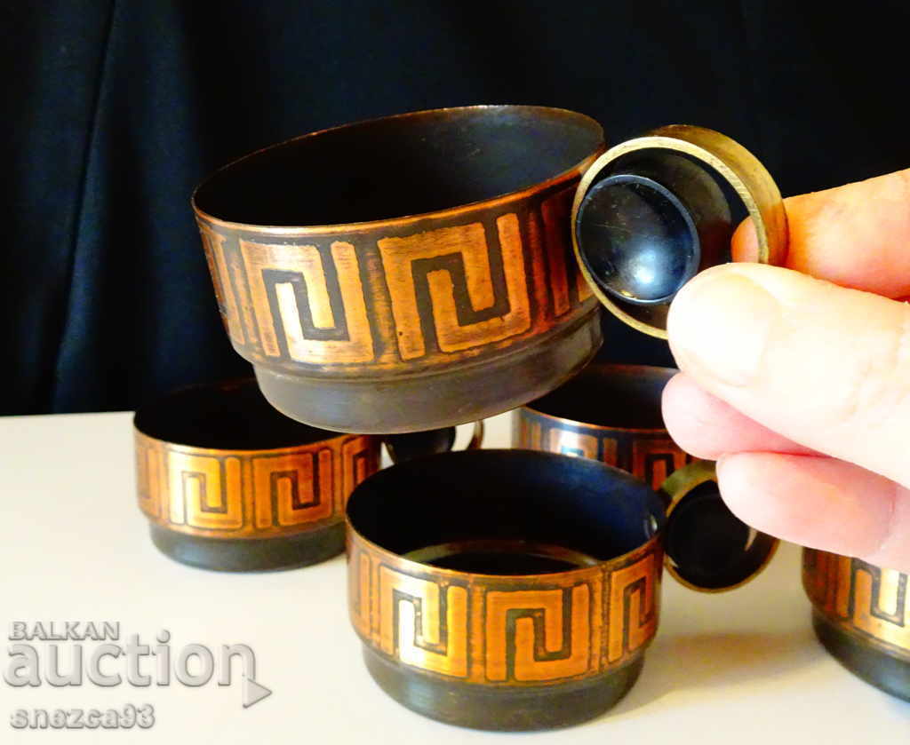 German copper cups, beautiful handle.