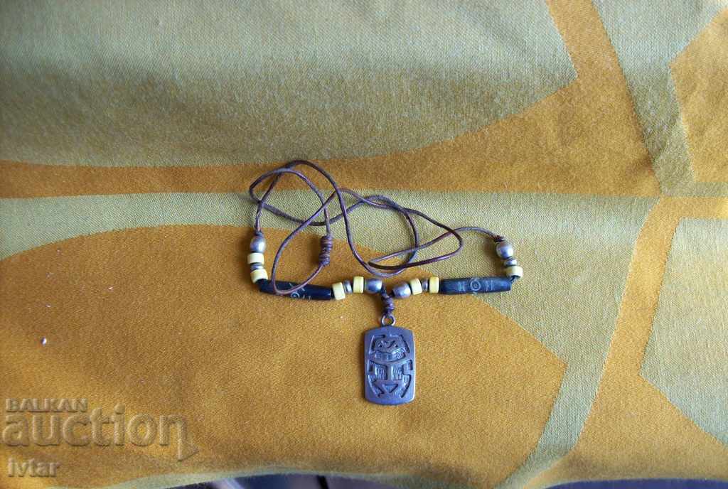 Silver necklace, string Silver necklace, string