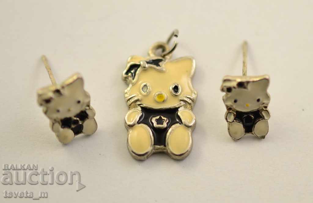 Σετ σκουλαρίκια και μενταγιόν