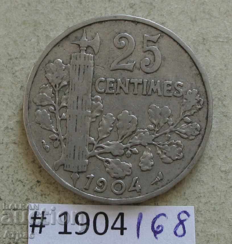 25 сантима 1904  -Франция