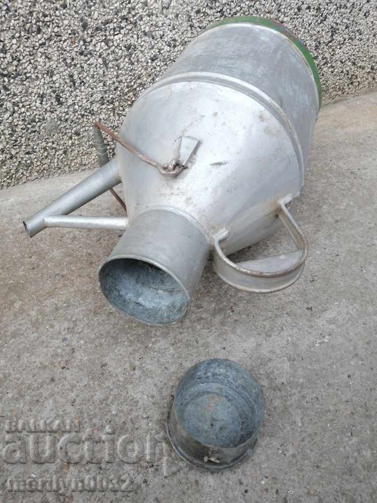 Old metal kettle WW2 galvanized tube for fuel bucket pot - 6 Old metal kettle WW2 galvanized tube for fuel bucket pot - 6