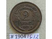 2 francs 1938 -France