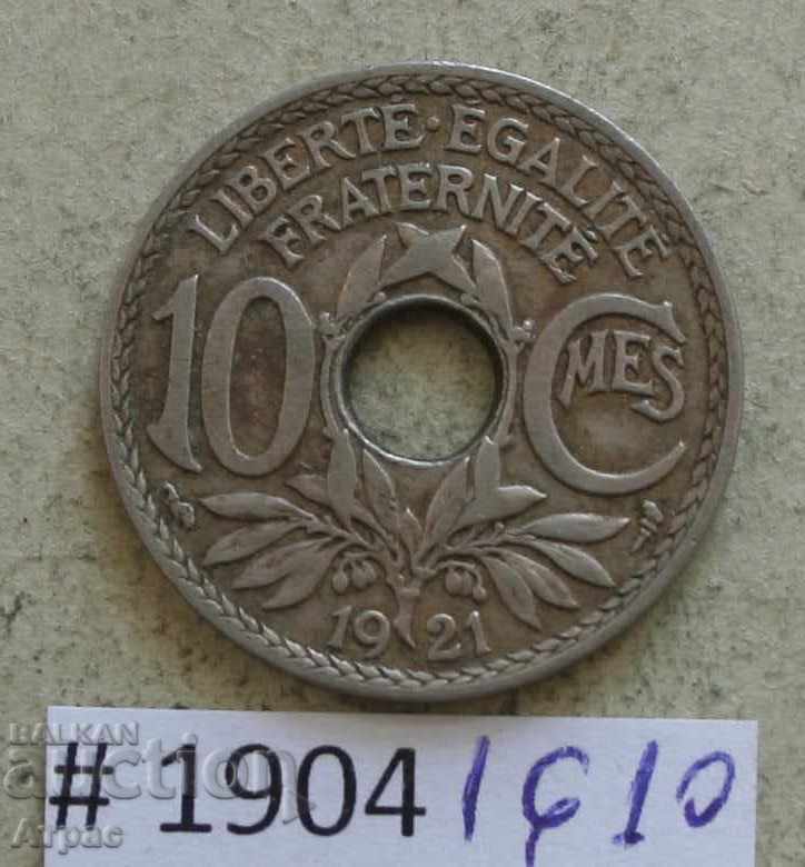 10 centime 1921 -France