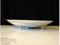 Antique silver-plated brass fruit bowl 25 cm.