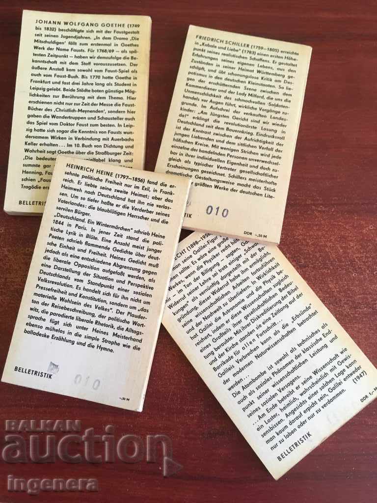 GOETE'S BOOK, SHILLER, HAYNE AND BREKHT IN GERMAN-4 BR - 6 GOETE'S BOOK, SHILLER, HAYNE AND BREKHT IN GERMAN-4 BR - 6