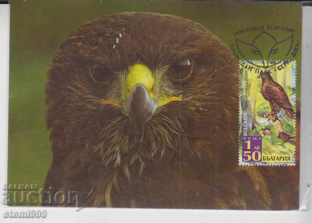 Пощенска карта FDC Птици Орел