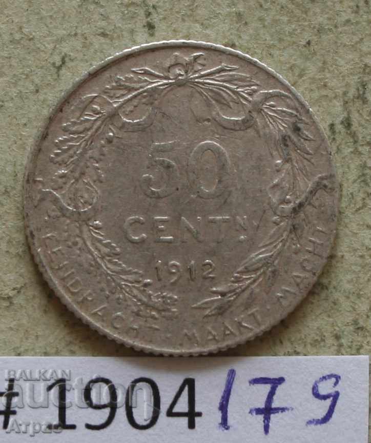 50 centime 1912 Belgia