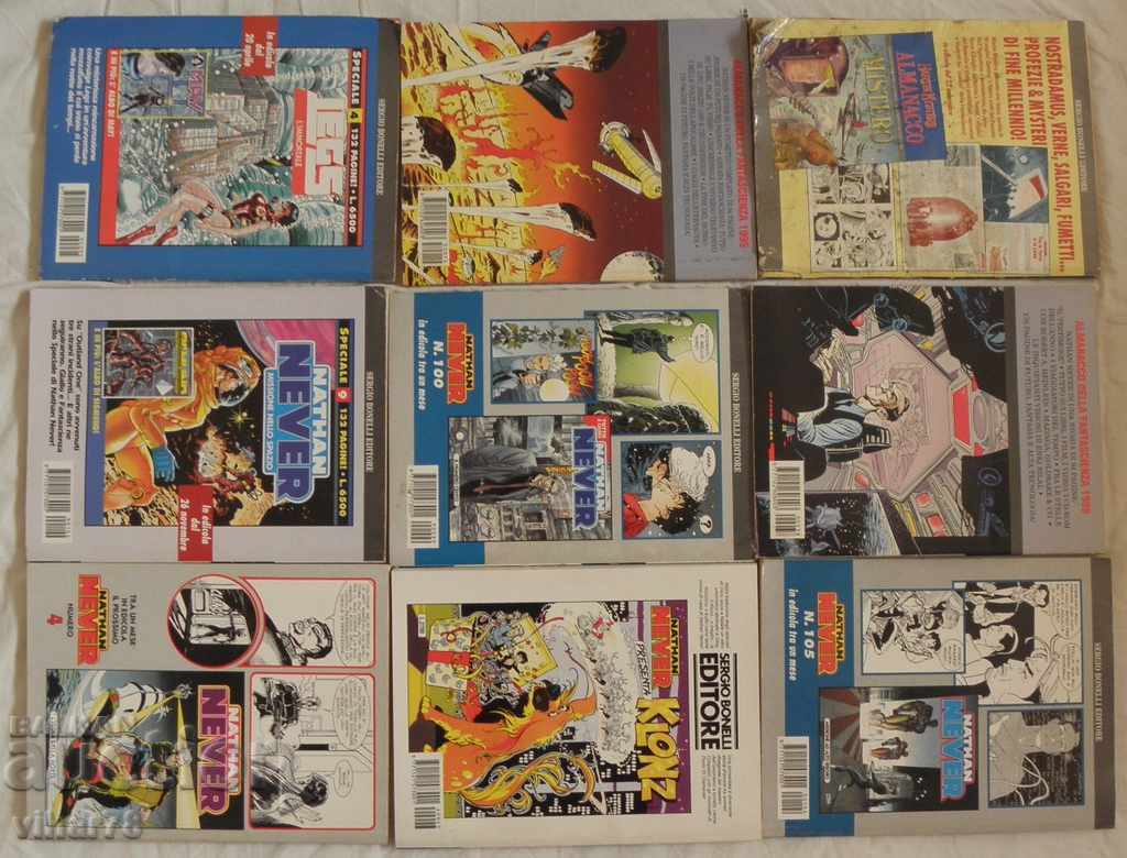 Delivery of 9 collectible NEVER magazine/comic books