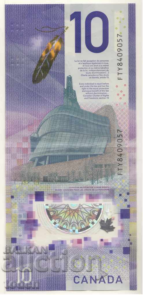 - Canada-10 dolari-2018-P 113a-Polimer cu preț € 6.39 | 12.50 BGN - Canada-10 dolari-2018-P 113a-Polimer cu preț € 6.39 | 12.50 BGN