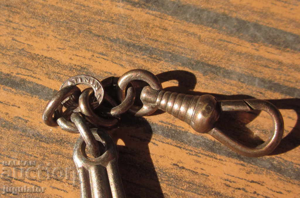 old antique gold plated chain for pocket watch - 7 old antique gold plated chain for pocket watch - 7