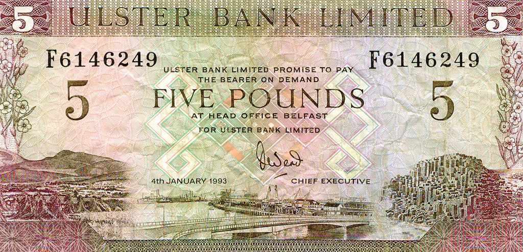 £ 5 Βόρεια Ιρλανδία 1993 Ulster Bank