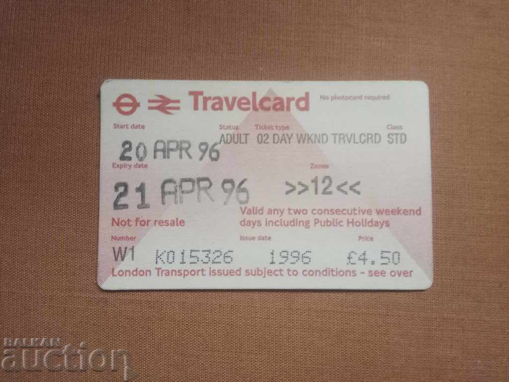 Travelcard London 1996