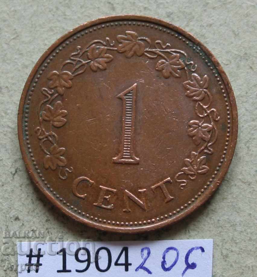 1 цент 1972 Малта