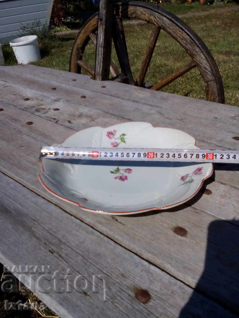 Old porcelain plate, plateau - 6