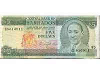 BARBADOS BARBADOS - număr de 5 dolari - număr din 1973