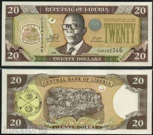 +++ LIBERIA 20 DOLARI 2009 UNC +++