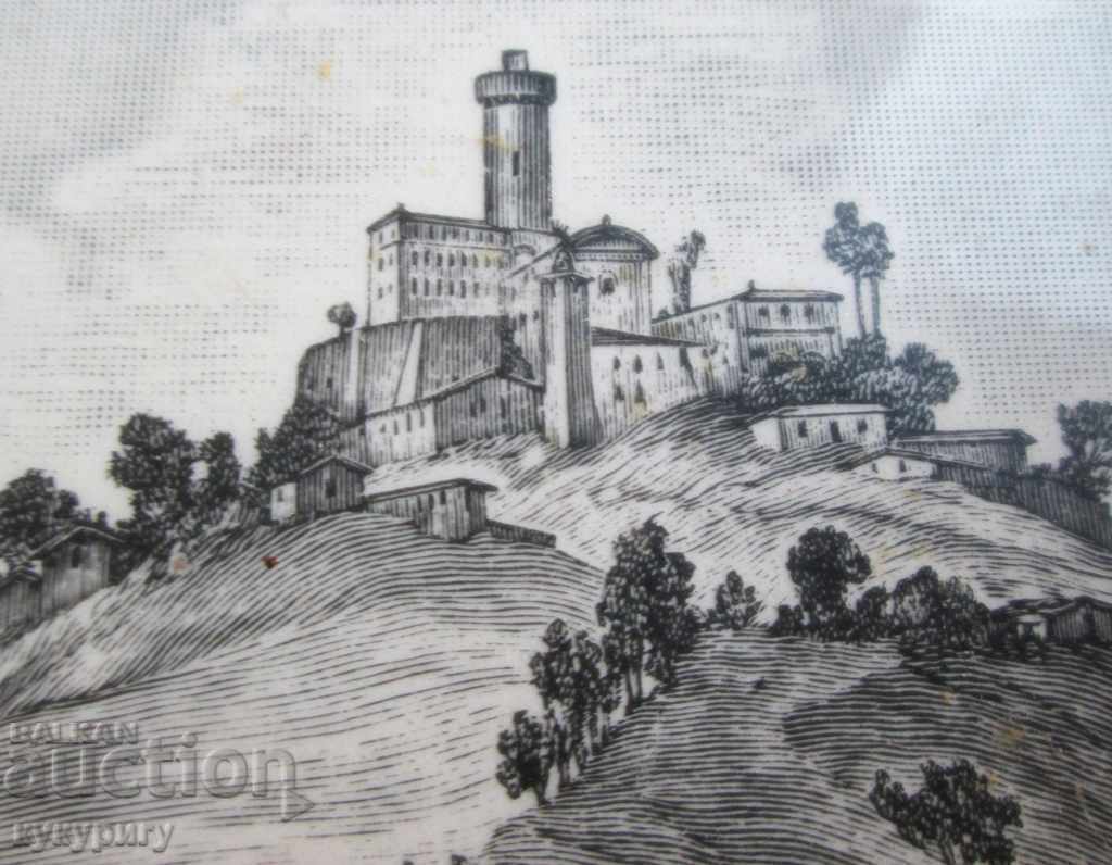 Δημοπρασία Vintage ιταλική λιθογραφία τοπίων ζωγραφική σε πορσελάνη Δημοπρασία Vintage ιταλική λιθογραφία τοπίων ζωγραφική σε πορσελάνη