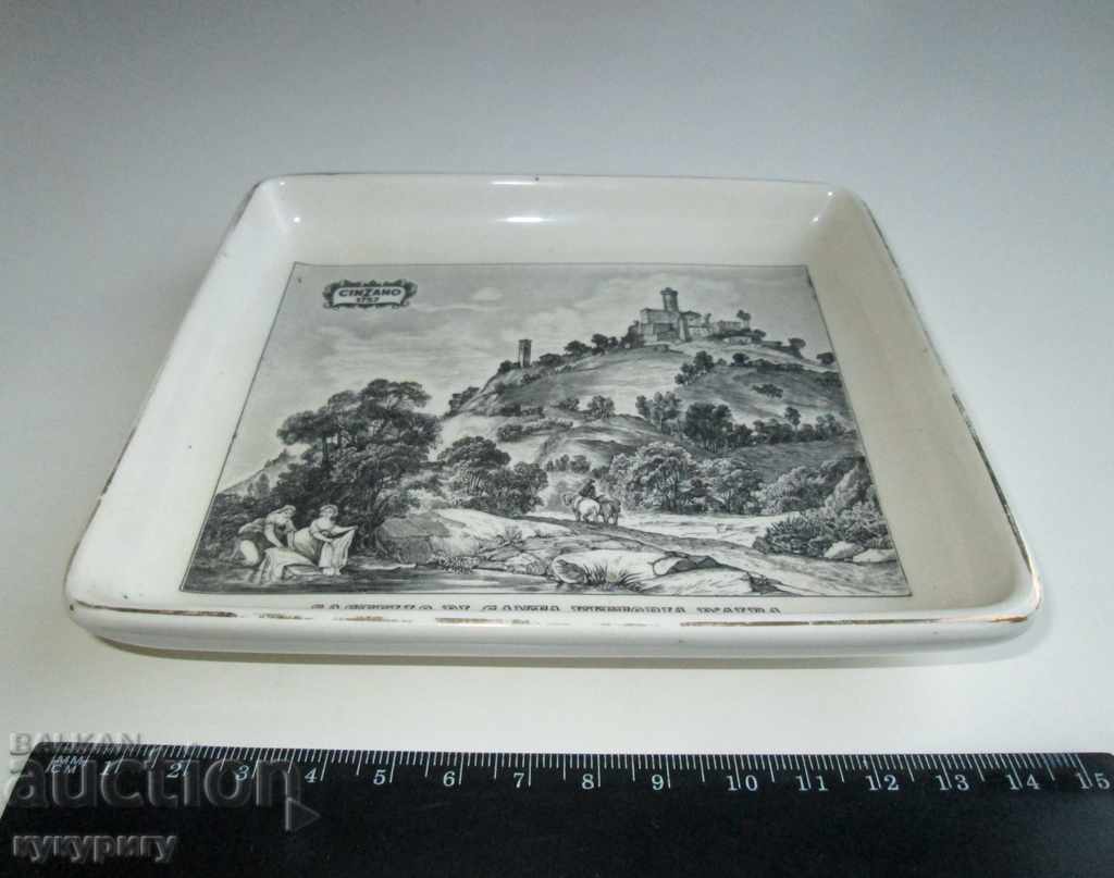Vintage ιταλική λιθογραφία τοπίων ζωγραφική σε πορσελάνη - 5 Vintage ιταλική λιθογραφία τοπίων ζωγραφική σε πορσελάνη - 5