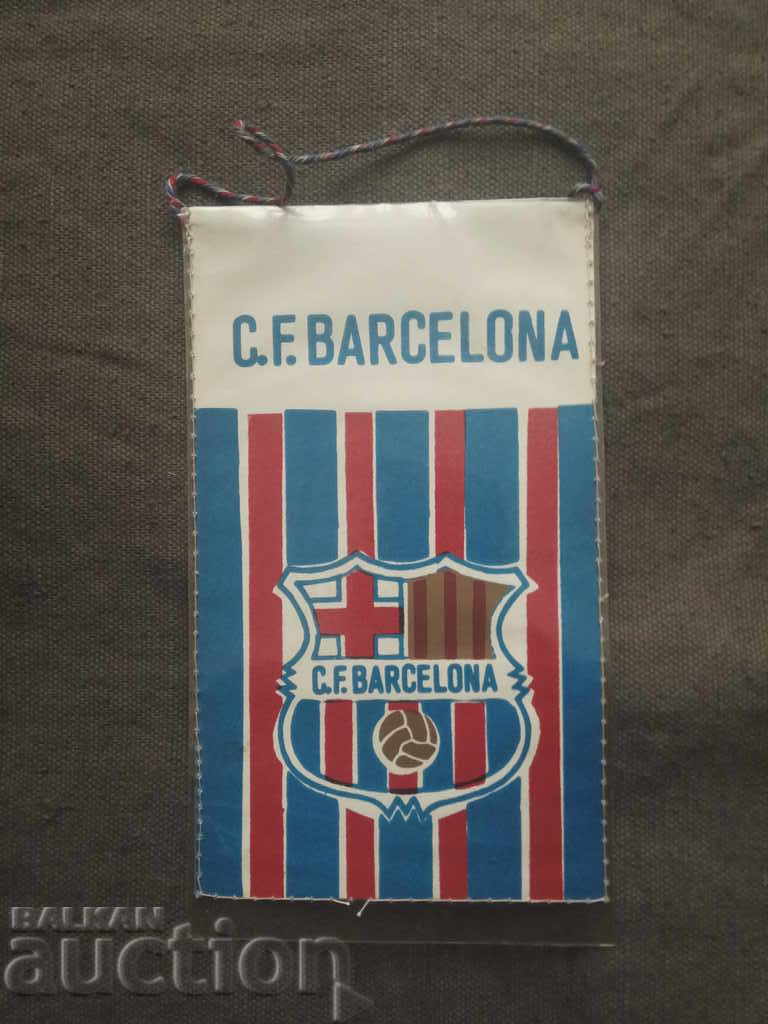 Old football flag of Barcelona