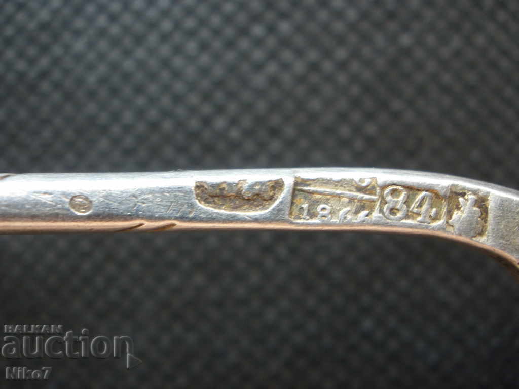 Russian, antique, noble silver feeding spoon - 5 Russian, antique, noble silver feeding spoon - 5