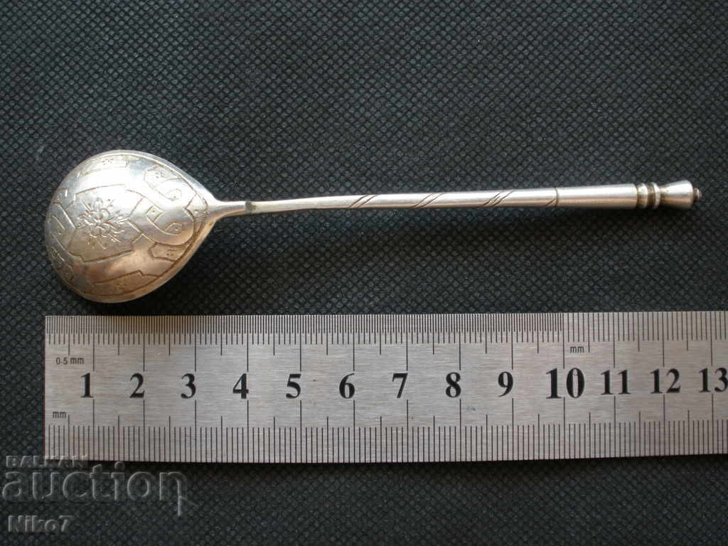 Russian, antique, noble silver feeding spoon - 6 Russian, antique, noble silver feeding spoon - 6