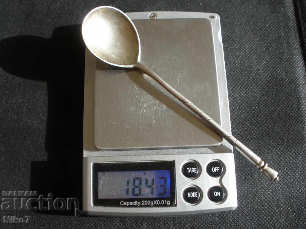 Russian, antique, noble silver feeding spoon - 7 Russian, antique, noble silver feeding spoon - 7