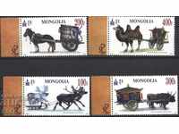 Чисти марки Транспорт с животинска тяга Кон 2016 от Монголия